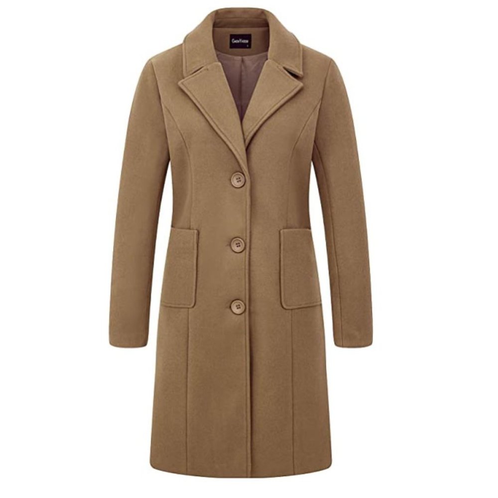 NWT Single Breasted Wool Blend Mid-Long Sz XL Coat